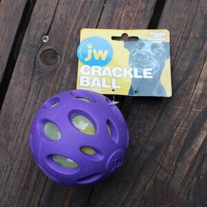 🎉2xHP🎉 JW Pet Crackle Ball Crunchy Noise Chew Fetch Toy for Dogs